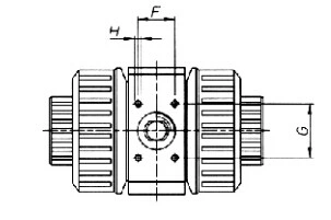 DN50 PVC CPVC UPVC PVDF PP Pph Pneumatic True Union Ball Valve